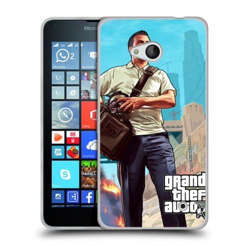 Дизайнерский пластиковый чехол для Microsoft Lumia 640 GTA