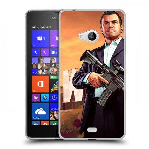 Дизайнерский пластиковый чехол для Microsoft Lumia 540 GTA