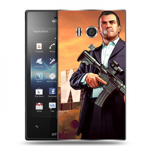 Дизайнерский пластиковый чехол для Sony Xperia acro S GTA