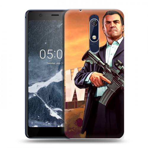 Дизайнерский пластиковый чехол для Nokia 5.1 GTA