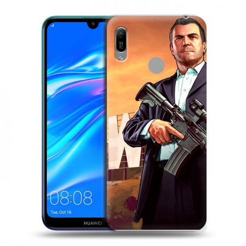 Дизайнерский пластиковый чехол для Huawei Y6 (2019) GTA