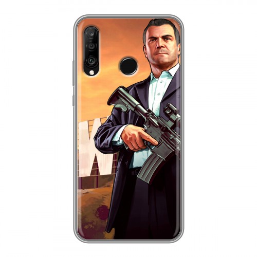 Дизайнерский силиконовый чехол для Huawei P30 Lite GTA