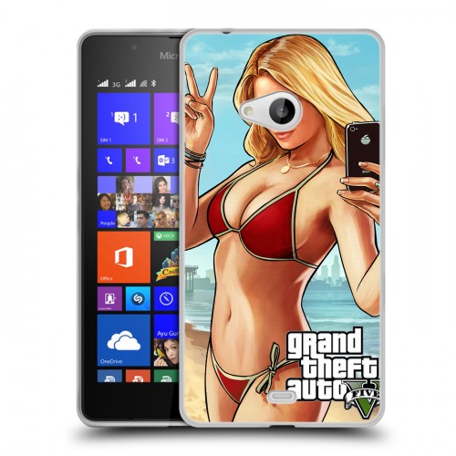 Дизайнерский пластиковый чехол для Microsoft Lumia 540 GTA