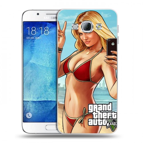 Дизайнерский пластиковый чехол для Samsung Galaxy A8 GTA