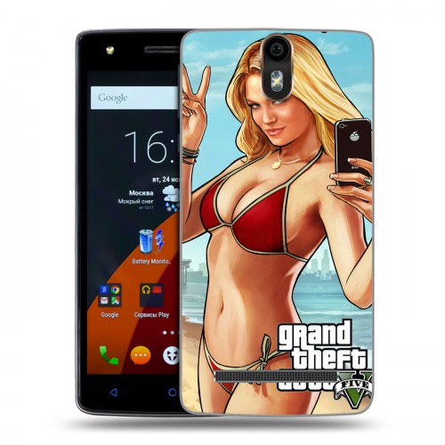 Дизайнерский силиконовый чехол для Wileyfox Storm GTA