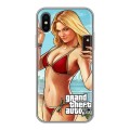 Дизайнерский силиконовый чехол для Iphone x10 GTA