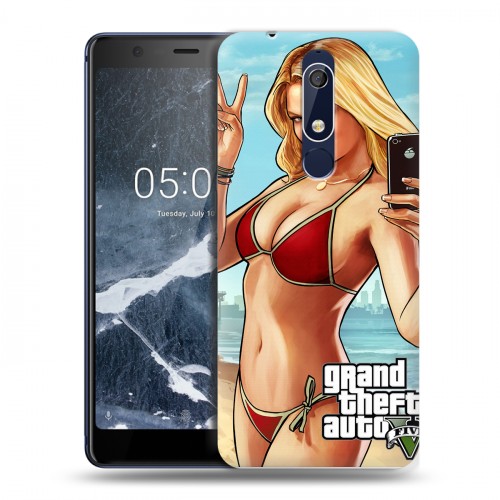 Дизайнерский пластиковый чехол для Nokia 5.1 GTA