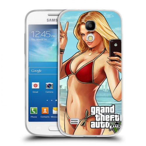 Дизайнерский пластиковый чехол для Samsung Galaxy S4 Mini  GTA