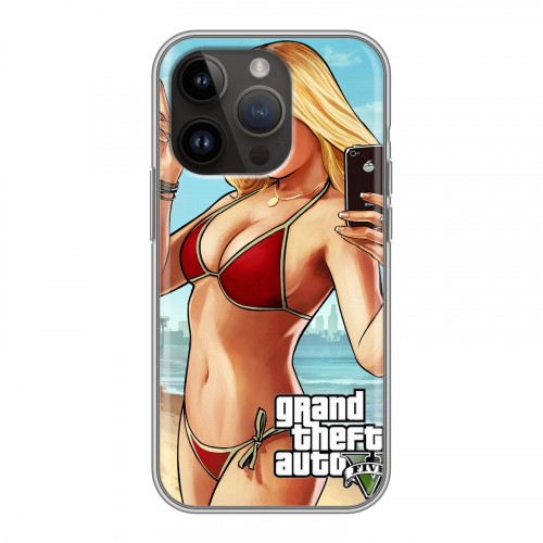 Дизайнерский силиконовый чехол для Iphone 14 Pro GTA