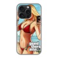 Дизайнерский силиконовый чехол для Iphone 15 Pro GTA