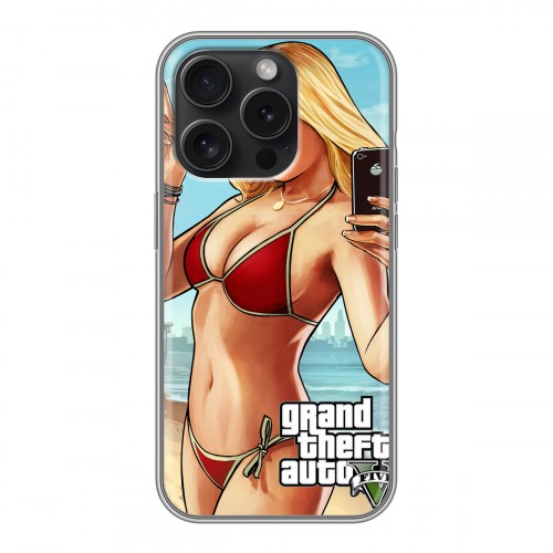 Дизайнерский силиконовый чехол для Iphone 15 Pro GTA