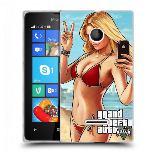 Дизайнерский пластиковый чехол для Microsoft Lumia 435 GTA