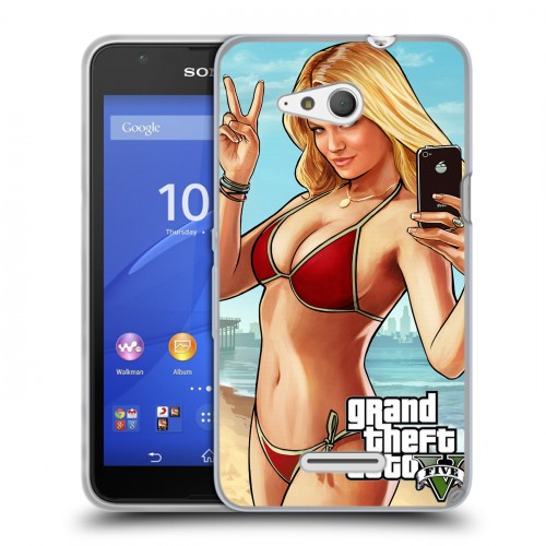 Дизайнерский пластиковый чехол для Sony Xperia E4g GTA