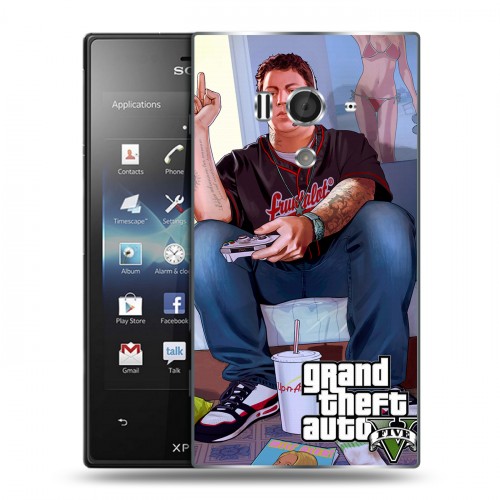 Дизайнерский пластиковый чехол для Sony Xperia acro S GTA