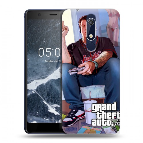 Дизайнерский пластиковый чехол для Nokia 5.1 GTA