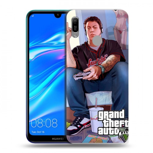 Дизайнерский пластиковый чехол для Huawei Y6 (2019) GTA