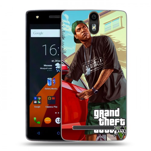 Дизайнерский силиконовый чехол для Wileyfox Storm GTA