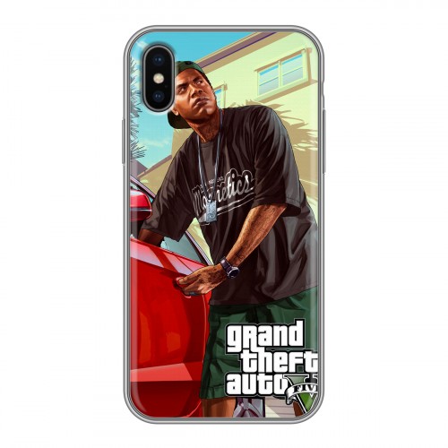 Дизайнерский силиконовый чехол для Iphone x10 GTA