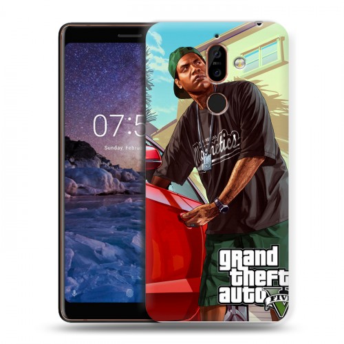 Дизайнерский пластиковый чехол для Nokia 7 Plus GTA