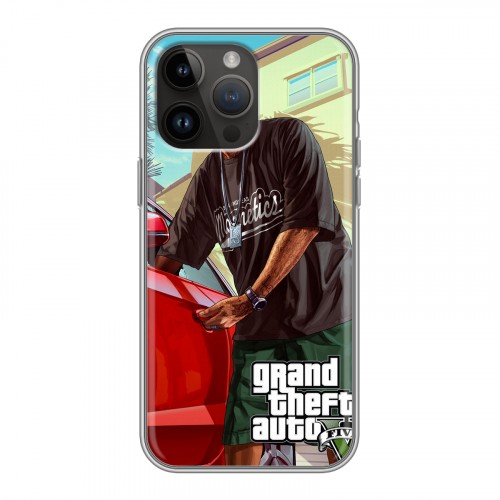 Дизайнерский силиконовый с усиленными углами чехол для Iphone 14 Pro Max GTA