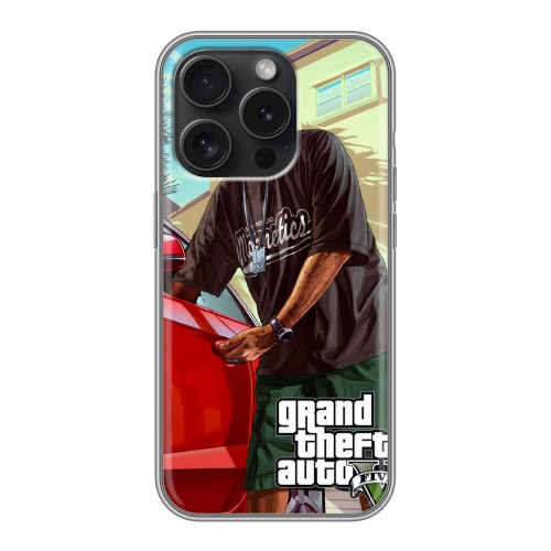 Дизайнерский силиконовый чехол для Iphone 15 Pro GTA