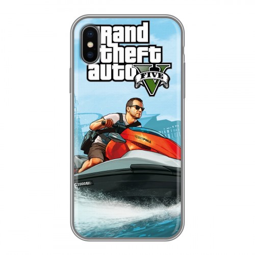 Дизайнерский силиконовый чехол для Iphone x10 GTA