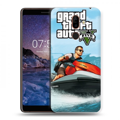 Дизайнерский пластиковый чехол для Nokia 7 Plus GTA