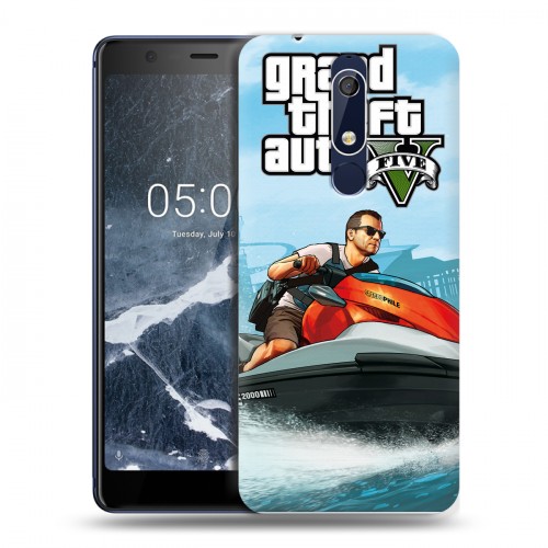 Дизайнерский пластиковый чехол для Nokia 5.1 GTA