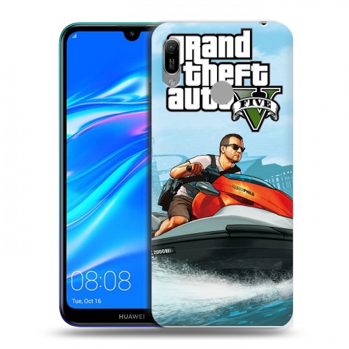 Дизайнерский пластиковый чехол для Huawei Y6 (2019) GTA