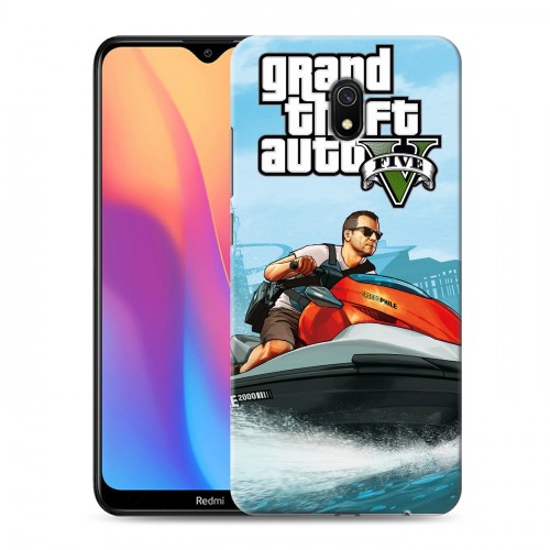 Дизайнерский силиконовый с усиленными углами чехол для Xiaomi RedMi 8A GTA