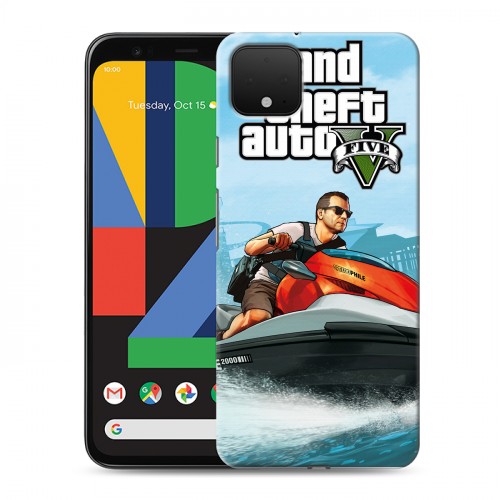 Дизайнерский пластиковый чехол для Google Pixel 4 GTA