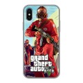 Дизайнерский силиконовый чехол для Iphone x10 GTA