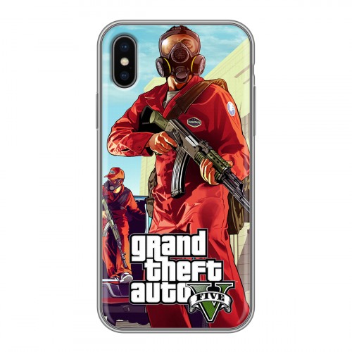 Дизайнерский силиконовый чехол для Iphone x10 GTA