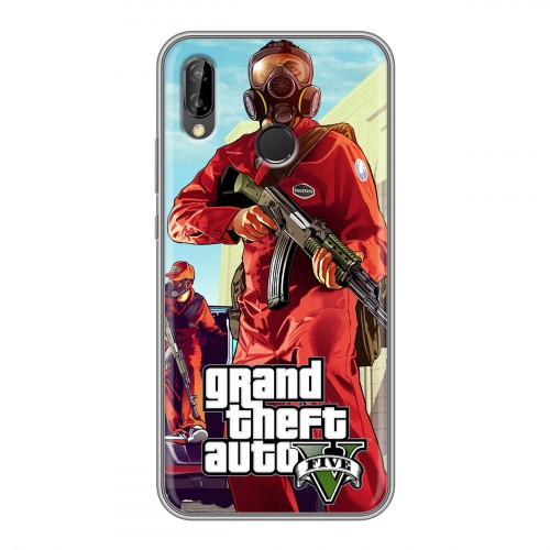 Дизайнерский силиконовый чехол для Huawei P20 Lite GTA