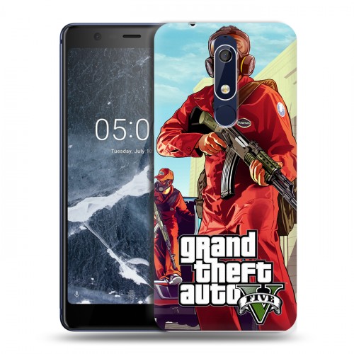 Дизайнерский пластиковый чехол для Nokia 5.1 GTA