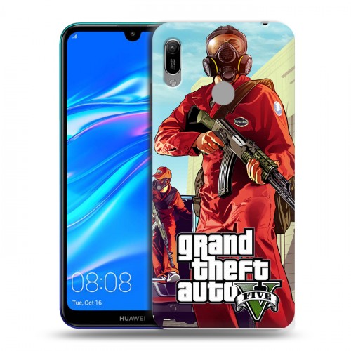 Дизайнерский пластиковый чехол для Huawei Y6 (2019) GTA