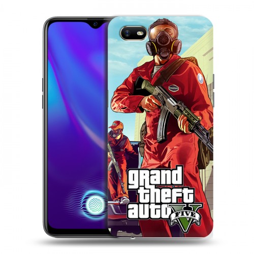 Дизайнерский силиконовый с усиленными углами чехол для OPPO A1k GTA