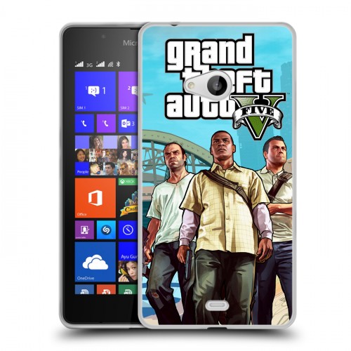 Дизайнерский пластиковый чехол для Microsoft Lumia 540 GTA