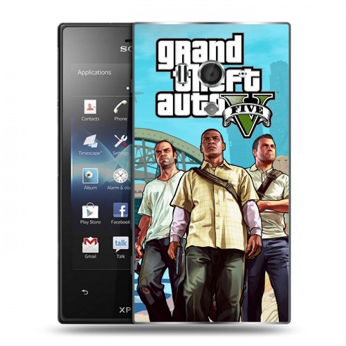 Дизайнерский пластиковый чехол для Sony Xperia acro S GTA