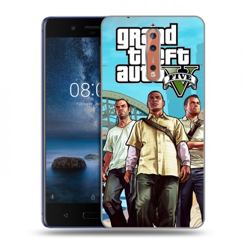 Дизайнерский пластиковый чехол для Nokia 8 GTA