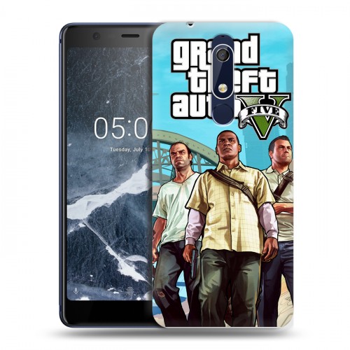 Дизайнерский пластиковый чехол для Nokia 5.1 GTA