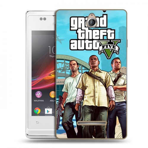 Дизайнерский пластиковый чехол для Sony Xperia E GTA