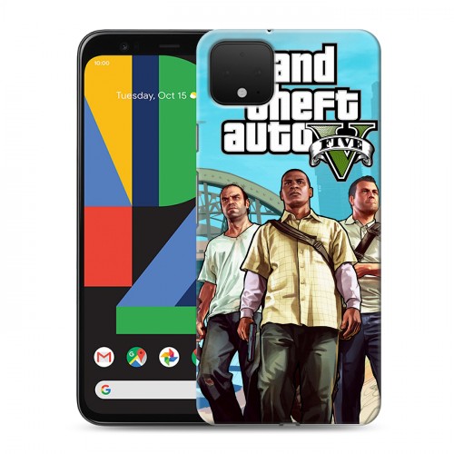 Дизайнерский пластиковый чехол для Google Pixel 4 GTA