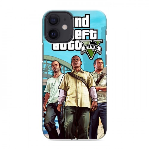 Дизайнерский силиконовый с усиленными углами чехол для Iphone 12 Mini GTA