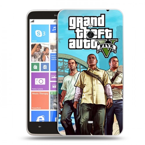 Дизайнерский пластиковый чехол для Nokia Lumia 1320 GTA