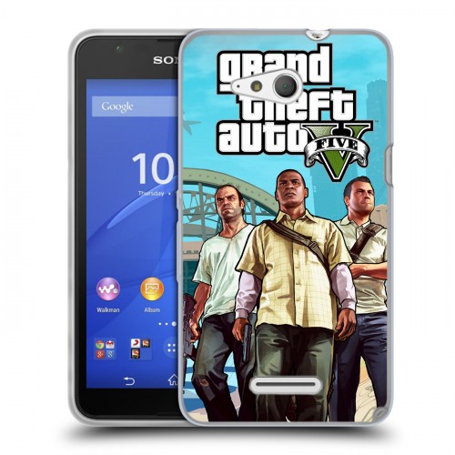 Дизайнерский пластиковый чехол для Sony Xperia E4g GTA