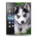 Дизайнерский пластиковый чехол для Sony Xperia acro S Щенки