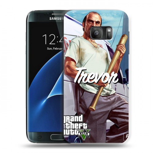 Дизайнерский силиконовый с усиленными углами чехол для Samsung Galaxy S7 GTA