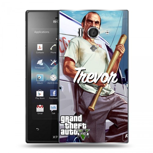 Дизайнерский пластиковый чехол для Sony Xperia acro S GTA