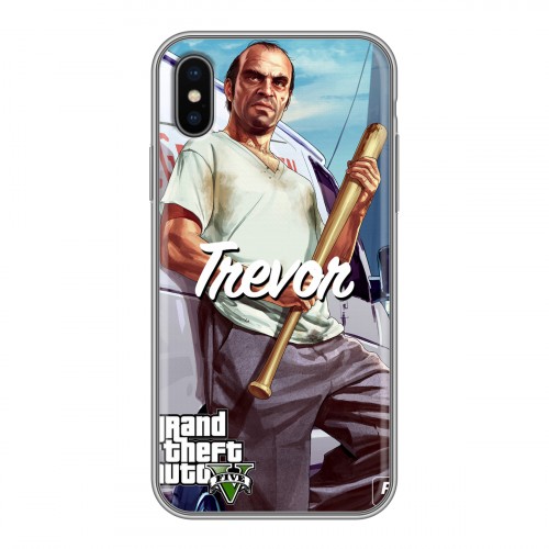 Дизайнерский силиконовый чехол для Iphone x10 GTA